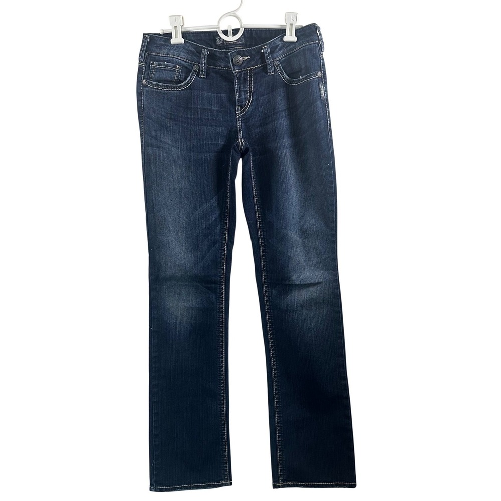 Silver Jeans Co Aiko Mid Slim Boot Dark Wash Denim Jeans W29 L33 L83611SAF428